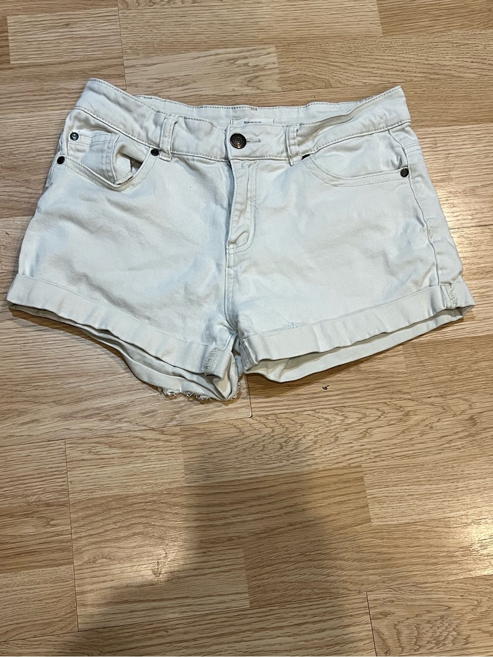 White Denim Shorts